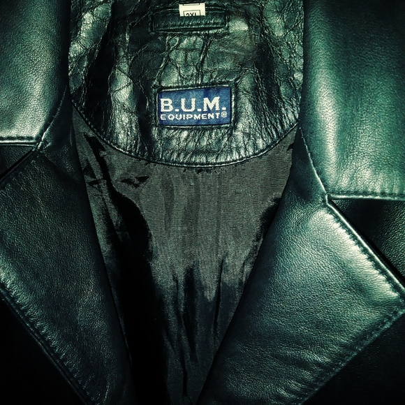 🛍B.U.M VINTAGE LEATHER JACKET 🧥SIZE 2XL,LIKE NEW! A NICE GIFT. 🎁 - Picture 1 of 5